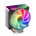 Enfriador MARS GAMING Cooler MCPU-VR Dual 4x HP 180W en negro, con ventiladores y componentes de refrigeración.
