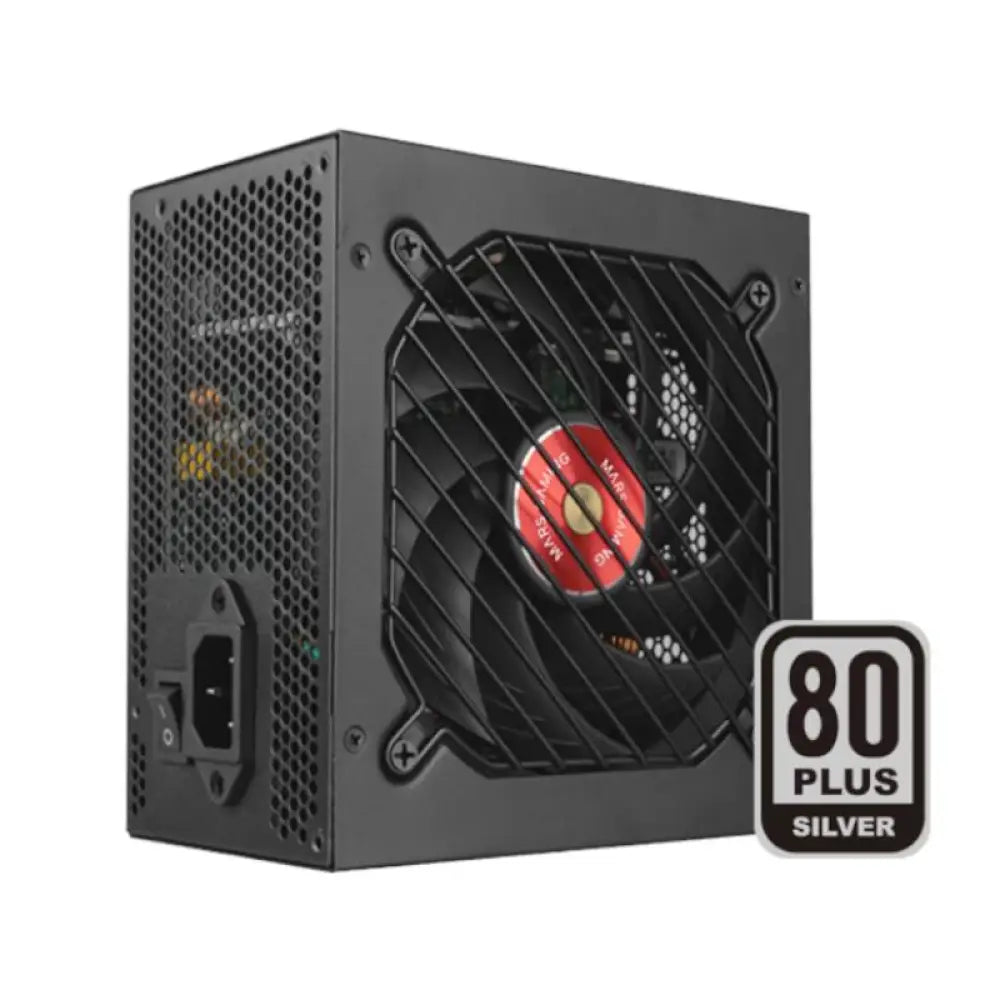 Fuente de alimentación MARS GAMING 750W PSU 80+ Ultra Silenciosa, ideal para PCs de alto rendimiento y gaming.