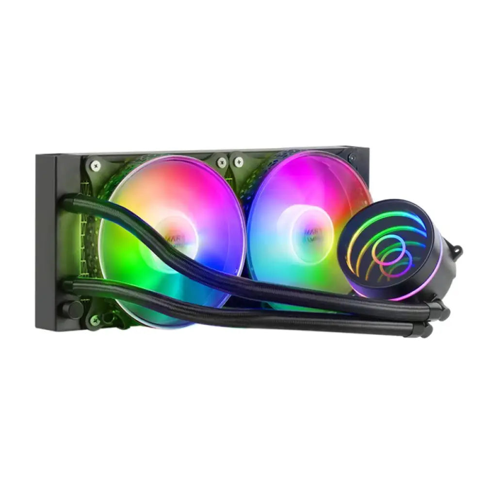 Refrigeración MARS GAMING ML-ONE240 con dos ventiladores de 12cm en color negro, para mejorar la ventilación del PC.