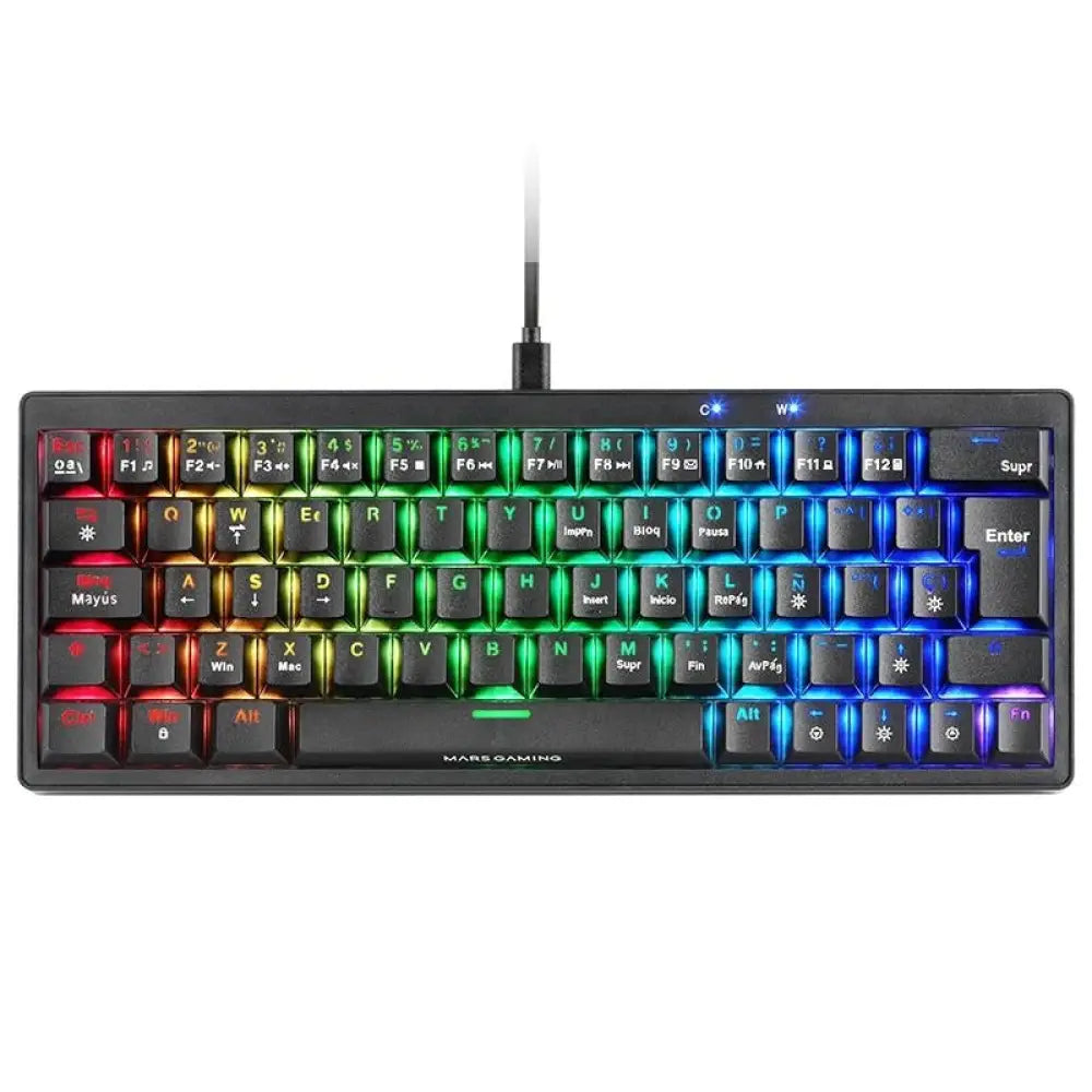 MARS GAMING TECLADO MECÁNICO RGB COMPACTO 60%