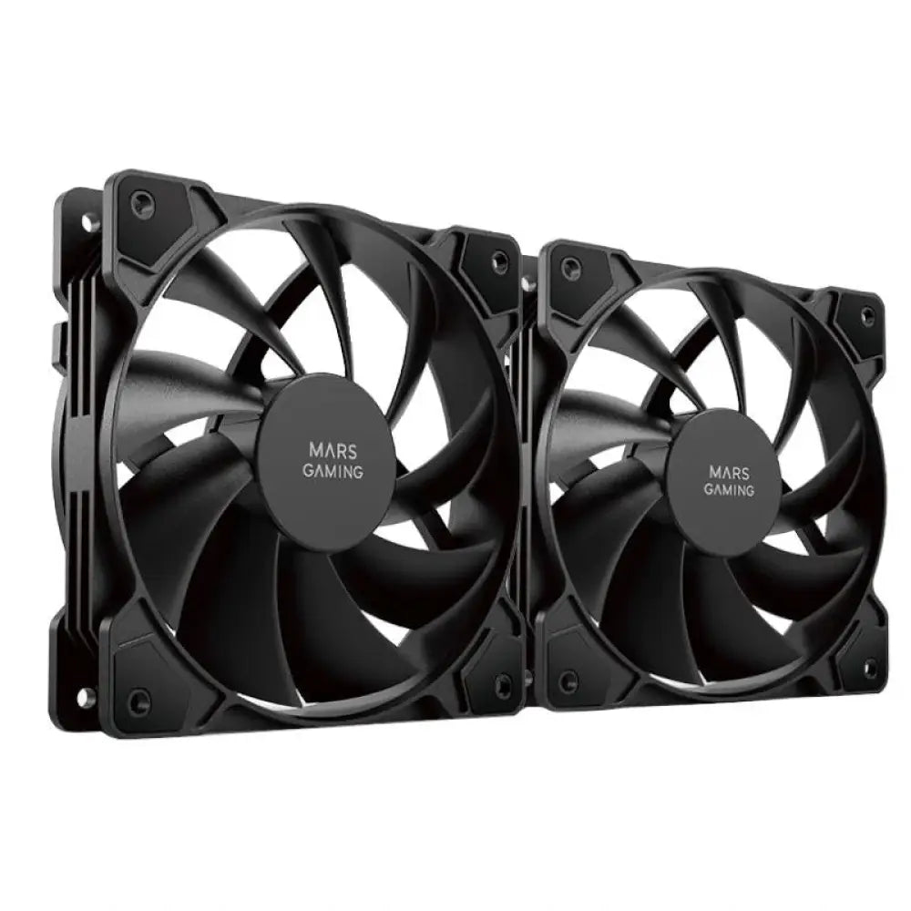 Ventilador de refrigeración silencioso MARS GAMING MF-PROX2 en color negro, ideal para mejorar la circulación del aire en tu PC.