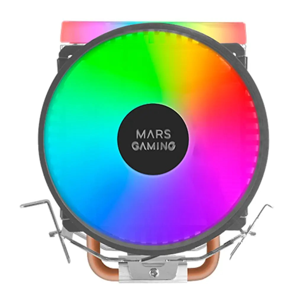 Ventilador de refrigeración Mars Gaming MCPU44 dual ARGB silencioso, 160W, para mejorar la ventilación del PC gaming.