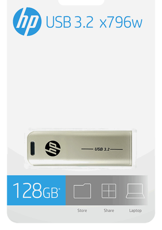 MEMORIA USB 3.1 HP 128GB X796W - detalle
