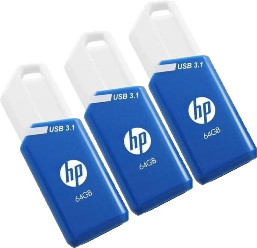 MEMORIA USB 3.1 HP 3x64GB X755W PACK AZUL