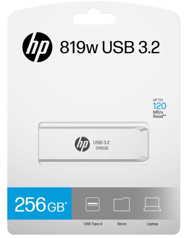 MEMORIA USB 3.2 HP 256GB 819W PLATA - detalle