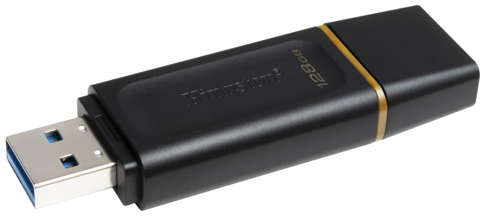 MEMORIA USB 3.2 KINGSTON 128GB DATATRAVELER EXODIA NEGRO DORADO - detalle