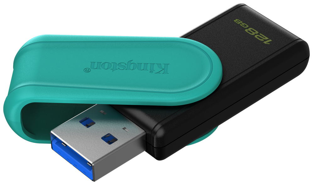 MEMORIA USB 3.2 KINGSTON 128GB DTXS/128GB BLACK/TURQUOISE - detalle