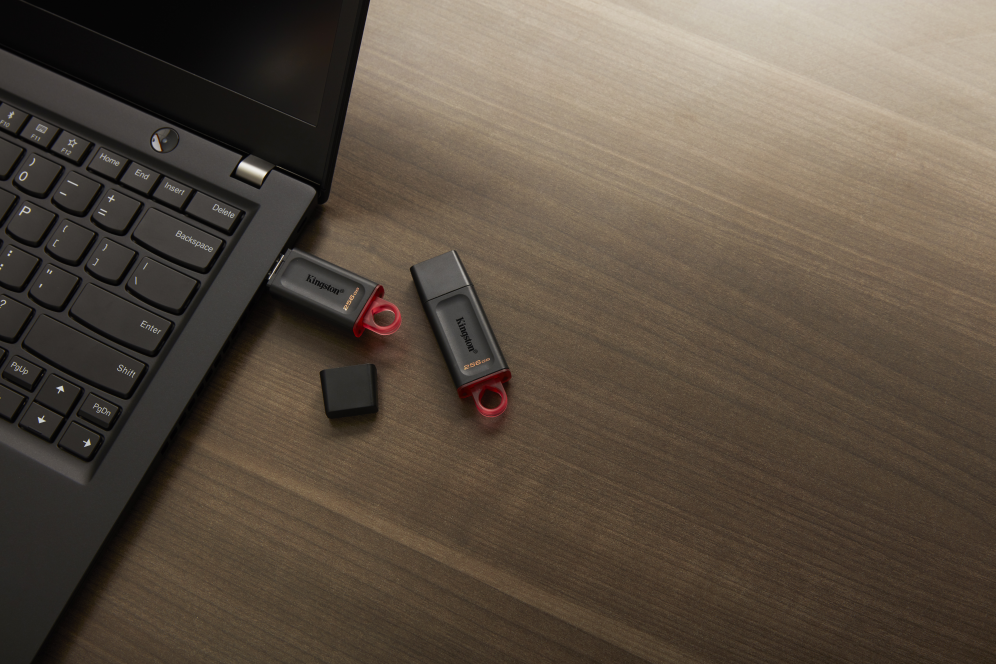 MEMORIA USB 3.2 KINGSTON 256GB DATATRAVELER EXODIA NEGRO ROJO - detalle