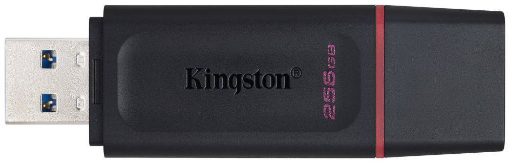 MEMORIA USB 3.2 KINGSTON 256GB DATATRAVELER EXODIA NEGRO ROJO - detalle