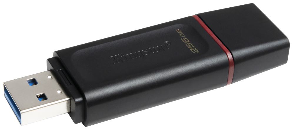 MEMORIA USB 3.2 KINGSTON 256GB DATATRAVELER EXODIA NEGRO ROJO - detalle