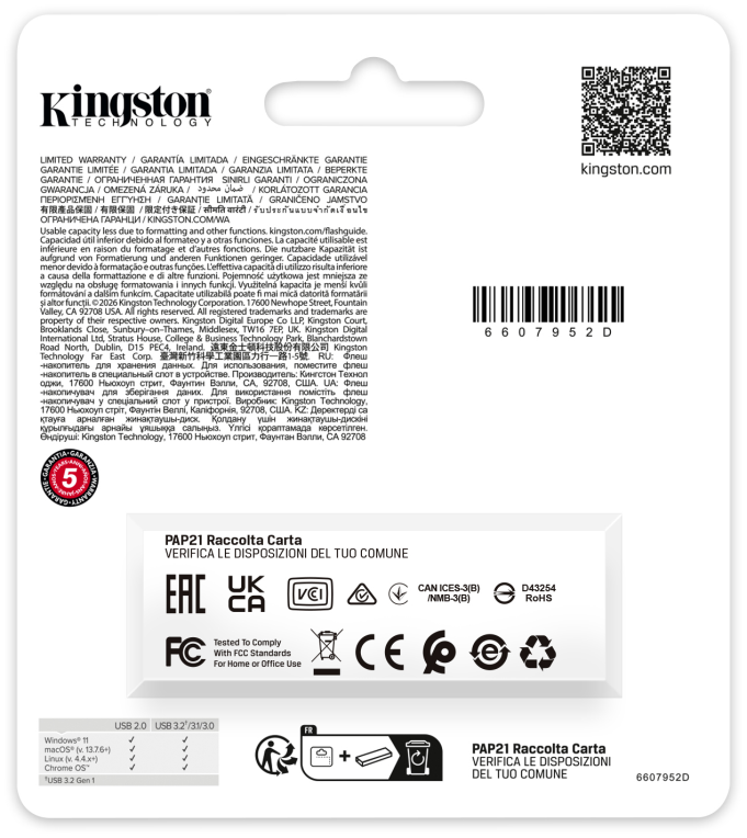 MEMORIA USB 3.2 KINGSTON 512GB DTXS/512GB BLACK/YELLOW - detalle