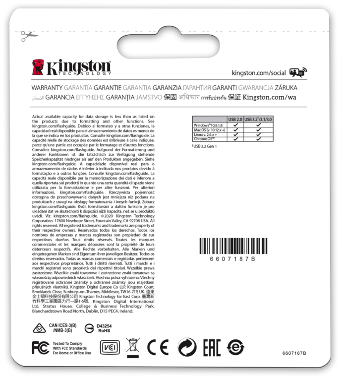 MEMORIA USB 3.2 KINGSTON 64GB DATATRAVELER MICRO 200MB METAL - detalle