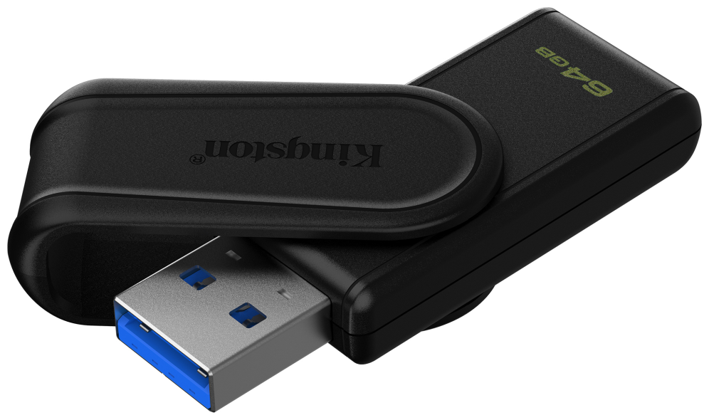 MEMORIA USB 3.2 KINGSTON 64GB DTXS/64GB BLACK/BLACK - detalle