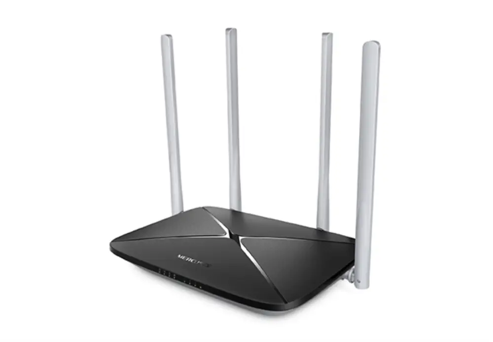Mercusys AC12 router inalámbrico Ethernet rápido Doble banda (2.4 GHz / 5 GHz) Negro
