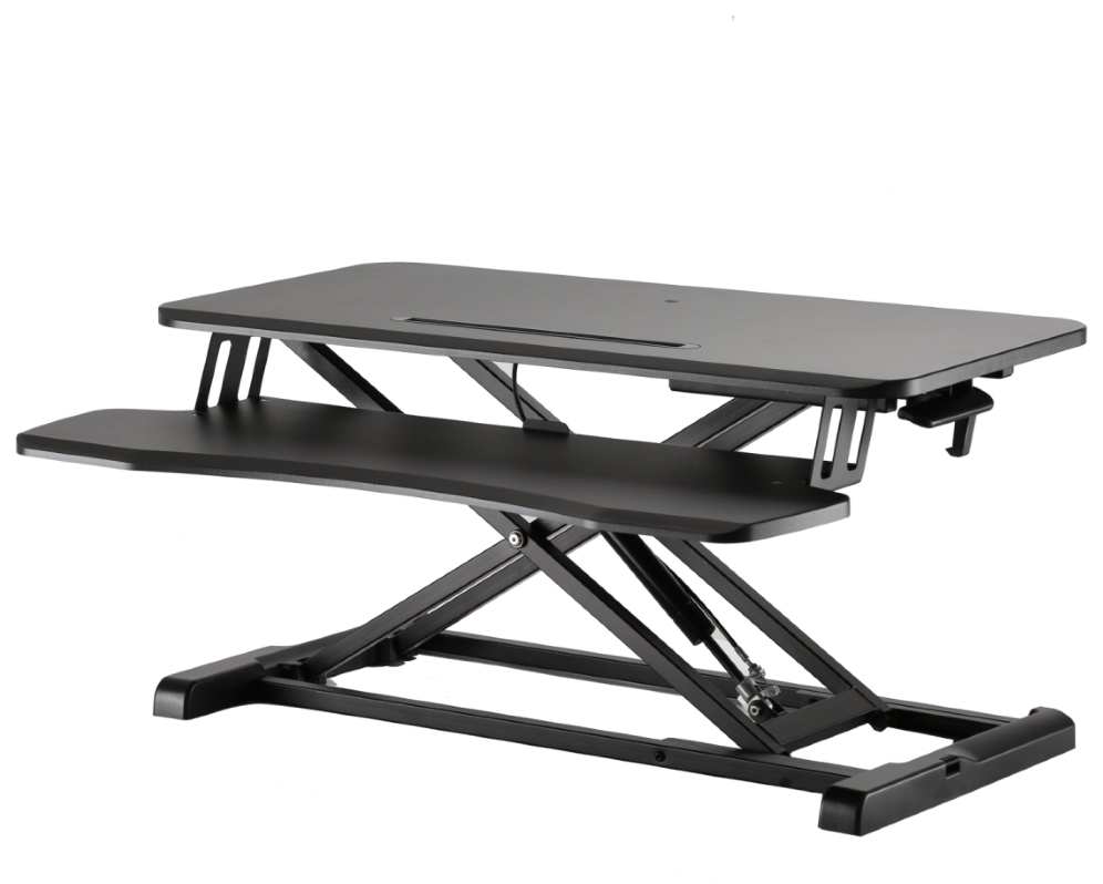 MESA EWENT DE TRABAJO SIT STAND DE ALTURA REGULABLE CON BANDEJA PARA TECLADO
