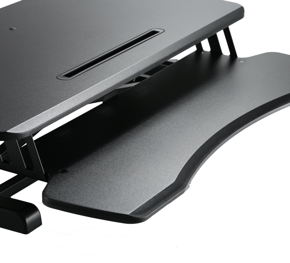 MESA EWENT DE TRABAJO SIT STAND DE ALTURA REGULABLE CON BANDEJA PARA TECLADO - detalle