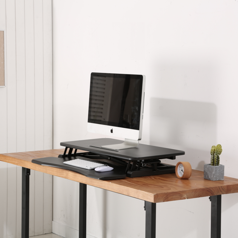 MESA EWENT DE TRABAJO SIT STAND DE ALTURA REGULABLE CON BANDEJA PARA TECLADO - detalle