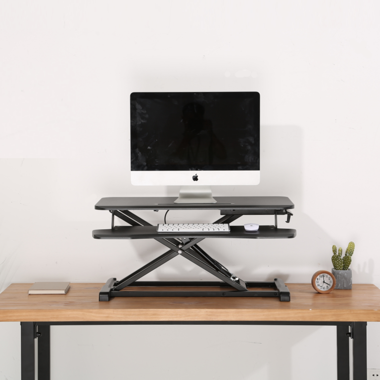 MESA EWENT DE TRABAJO SIT STAND DE ALTURA REGULABLE CON BANDEJA PARA TECLADO - detalle