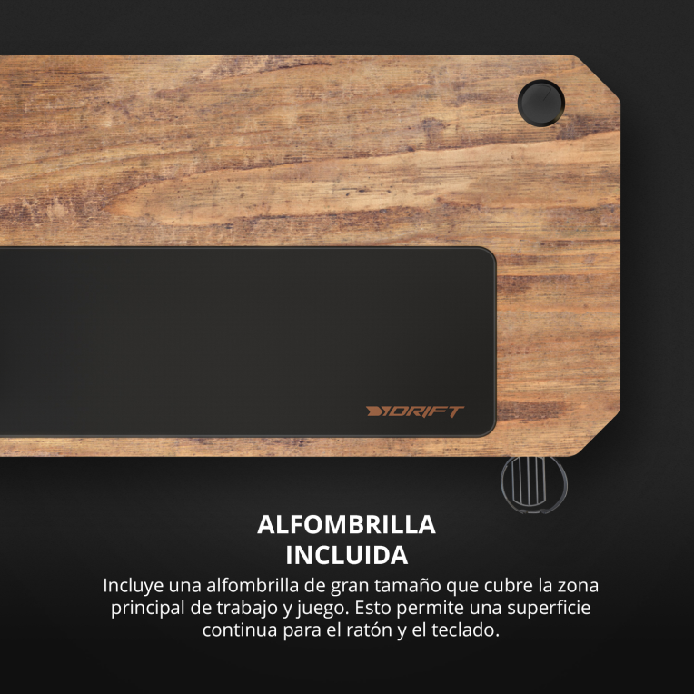 MESA GAMING DRIFT DZ175 WOOD - detalle