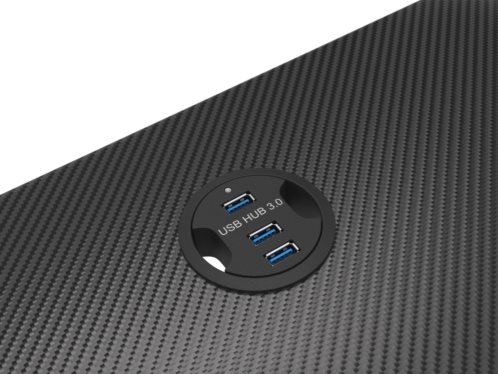 MESA GAMING GENESIS HOLM 200 RGB NEGRO CARBONO - detalle