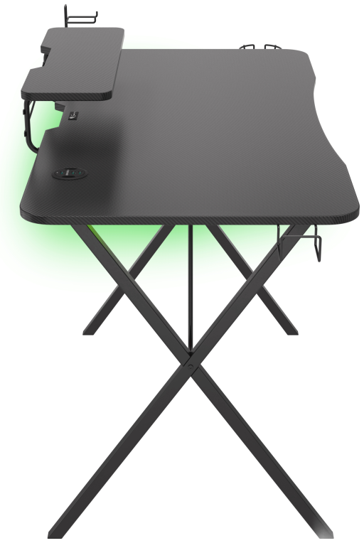 MESA GAMING GENESIS HOLM 300 RGB NEGRO CARBONO - detalle