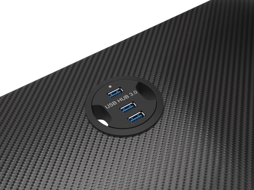 MESA GAMING GENESIS HOLM 300 RGB NEGRO CARBONO - detalle