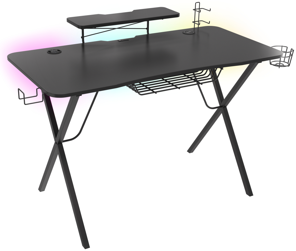 MESA GAMING GENESIS HOLM 300 RGB NEGRO CARBONO - detalle