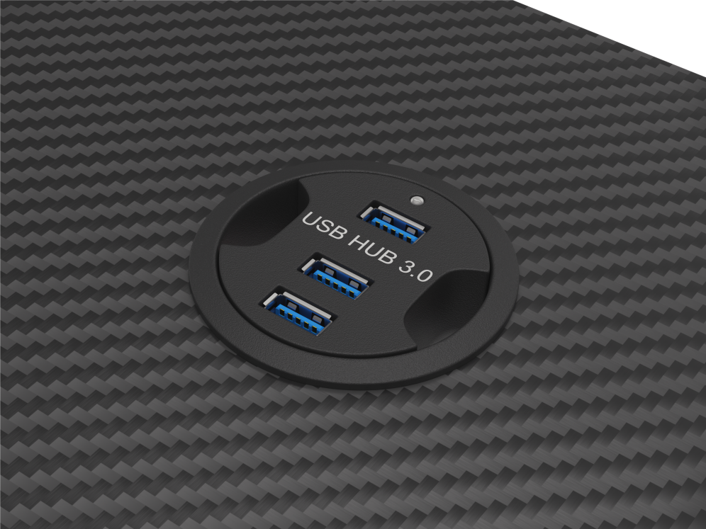 MESA GAMING GENESIS HOLM 510 RGB NEGRO CARBONO 160X75 CM - detalle