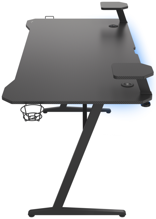 MESA GAMING GENESIS HOLM 510 RGB NEGRO CARBONO 160X75 CM - detalle