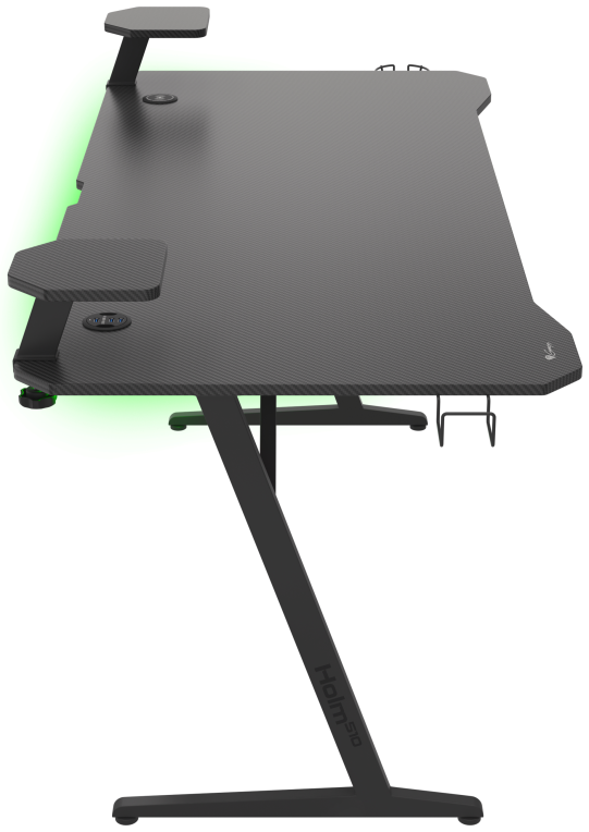 MESA GAMING GENESIS HOLM 510 RGB NEGRO CARBONO 160X75 CM - detalle