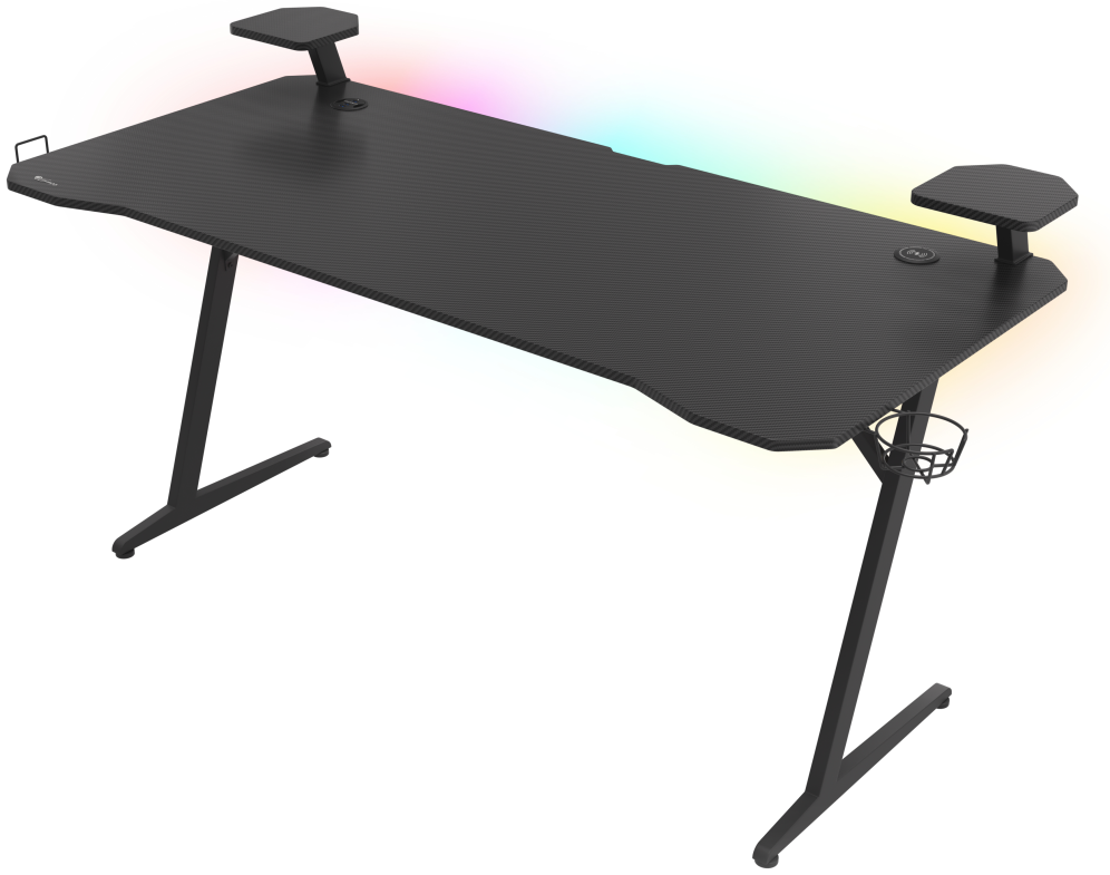 MESA GAMING GENESIS HOLM 510 RGB NEGRO CARBONO 160X75 CM