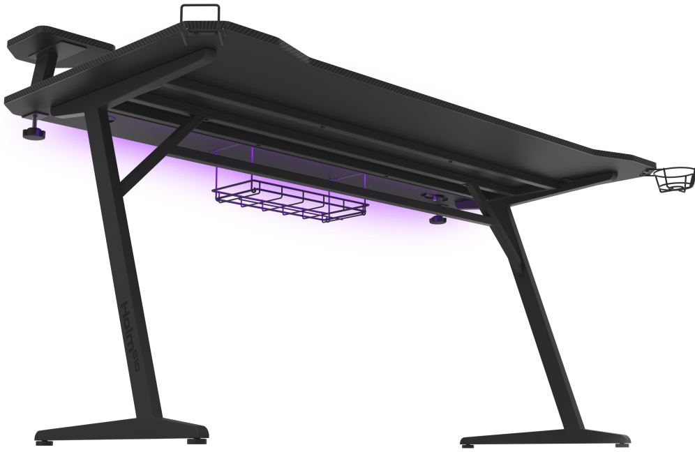 MESA GAMING GENESIS HOLM 510 RGB NEGRO CARBONO 160X75 CM - detalle