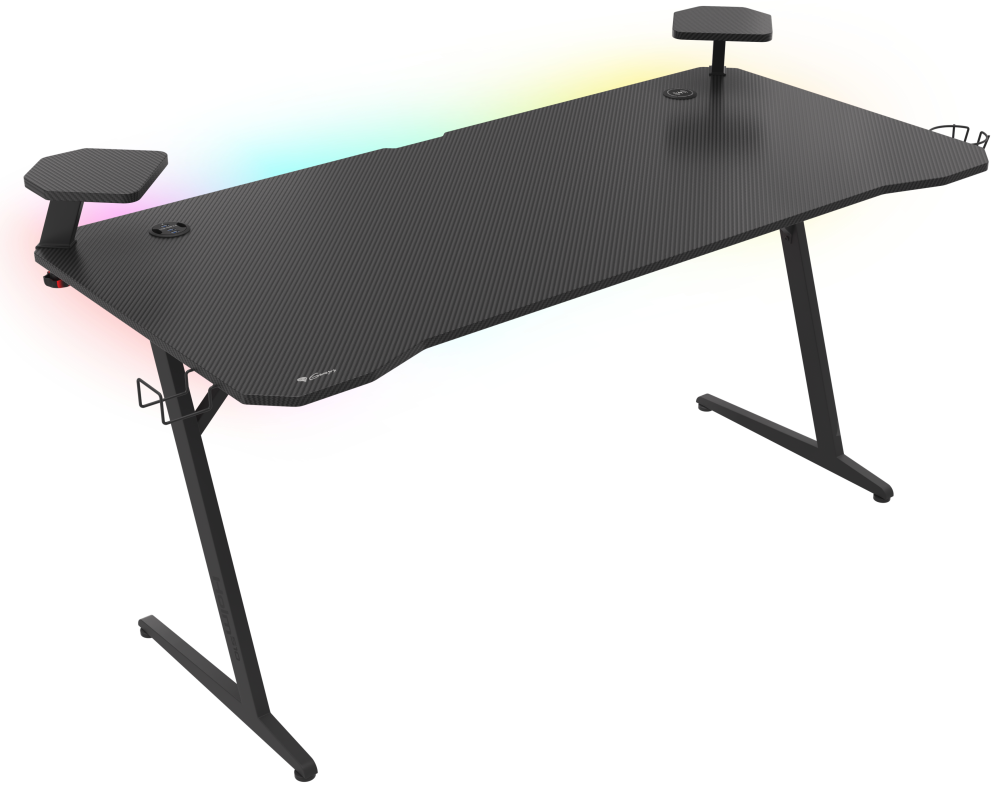 MESA GAMING GENESIS HOLM 510 RGB NEGRO CARBONO 160X75 CM - detalle