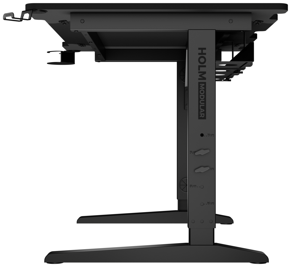 MESA GAMING GENESIS HOLM MODULAR 120 RGB NEGRO 120X75 CM - detalle
