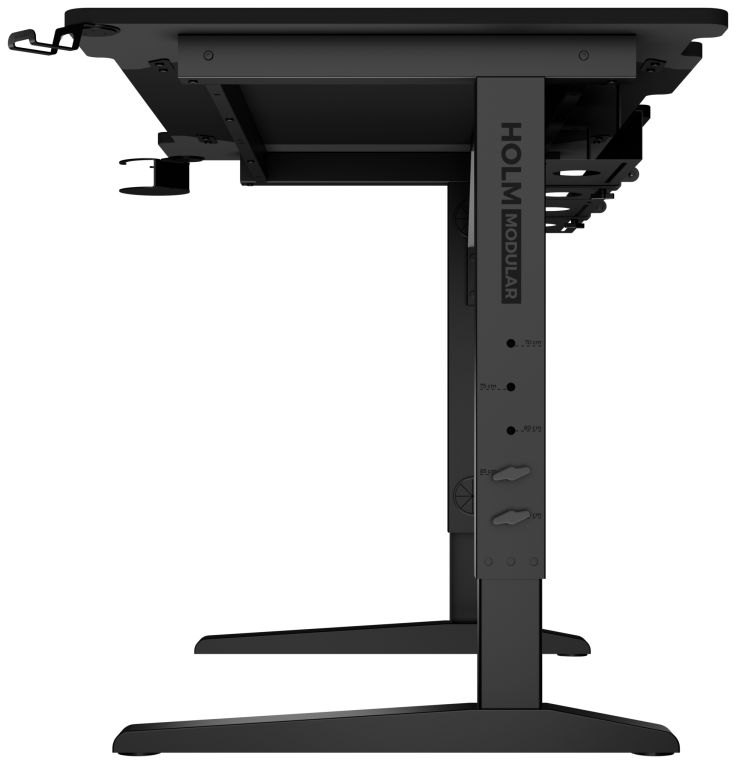 MESA GAMING GENESIS HOLM MODULAR 120 RGB NEGRO 120X75 CM - detalle
