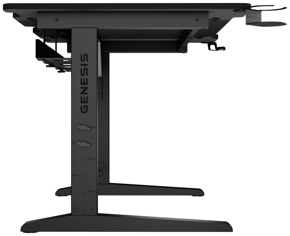 MESA GAMING GENESIS HOLM MODULAR 120 RGB NEGRO 120X75 CM - detalle