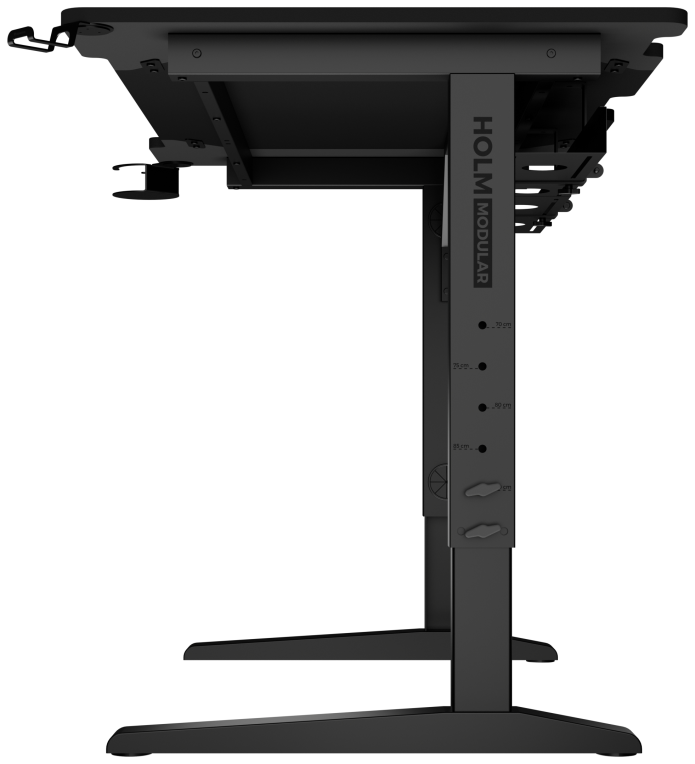 MESA GAMING GENESIS HOLM MODULAR 120 RGB NEGRO 120X75 CM - detalle