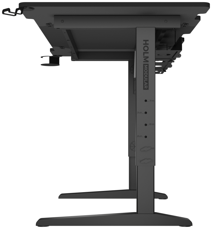 MESA GAMING GENESIS HOLM MODULAR 140 RGB NEGRO 140X75 CM - detalle