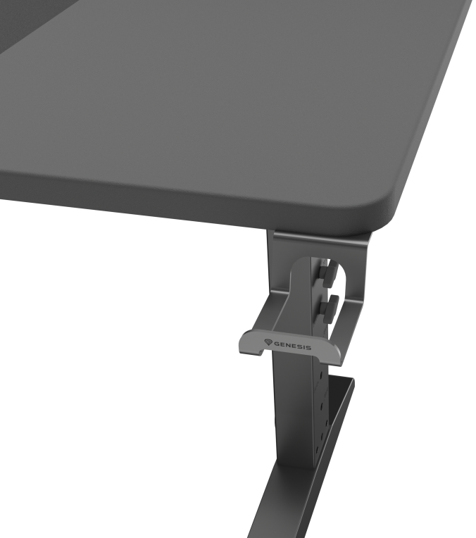 MESA GAMING GENESIS HOLM MODULAR 140 RGB NEGRO 140X75 CM - detalle
