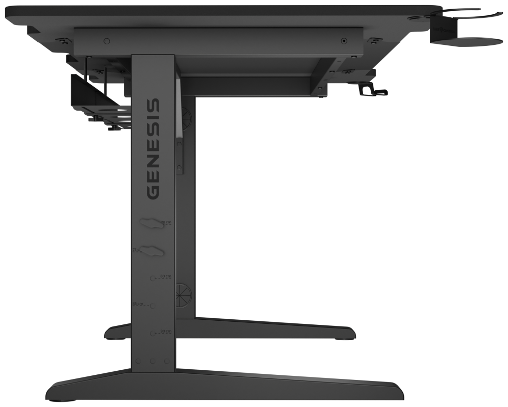 MESA GAMING GENESIS HOLM MODULAR 140 RGB NEGRO 140X75 CM - detalle