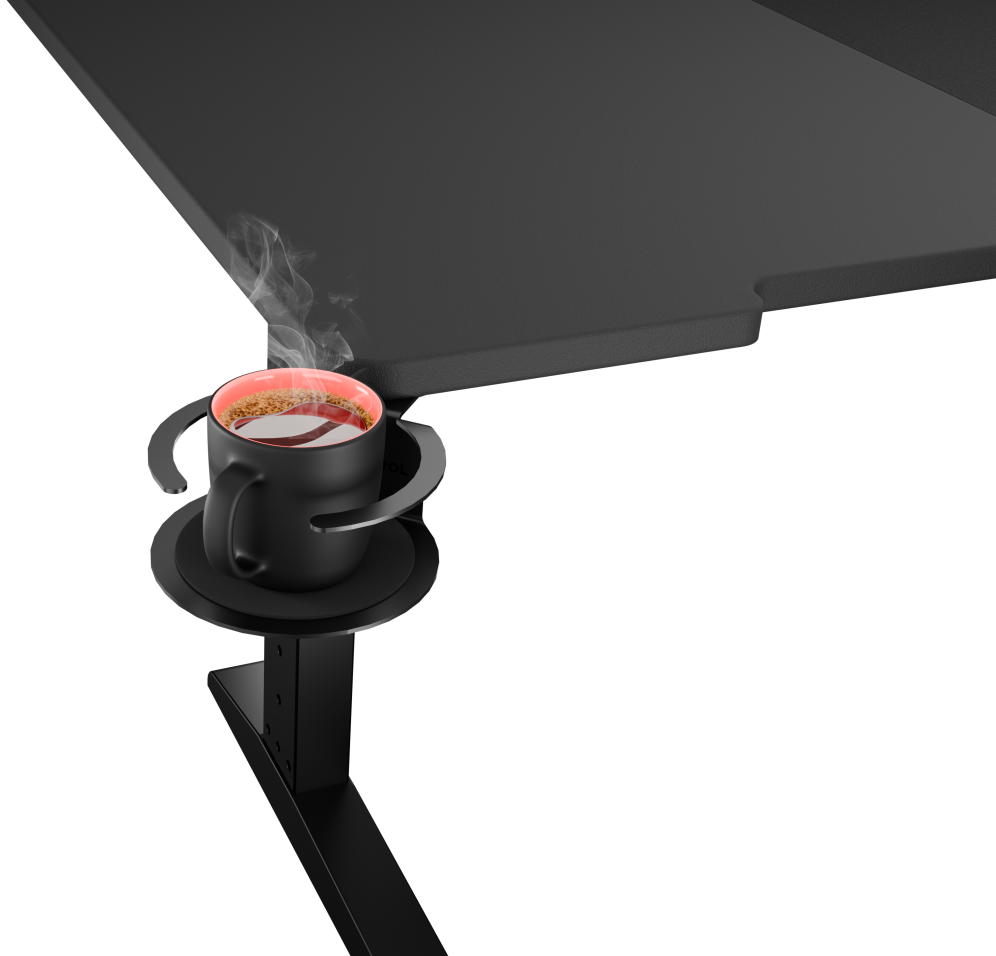 MESA GAMING GENESIS HOLM MODULAR 180 RGB NEGRO 180X75 CM - detalle