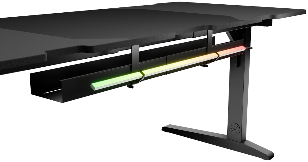 MESA GAMING GENESIS HOLM MODULAR 180 RGB NEGRO 180X75 CM - detalle