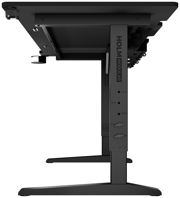 MESA GAMING GENESIS HOLM MODULAR 180 RGB NEGRO 180X75 CM - detalle