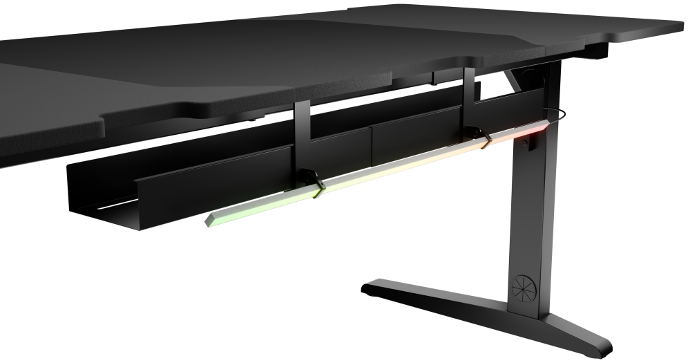 MESA GAMING GENESIS HOLM MODULAR 180 RGB NEGRO 180X75 CM - detalle