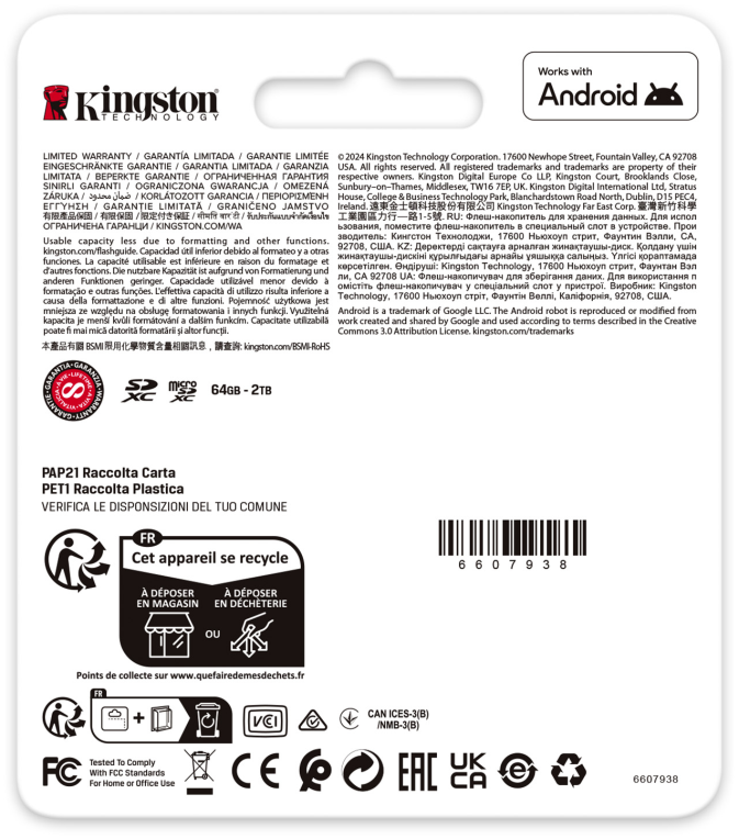 MICRO SD KINGSTON 64GB CANVAS GO PLUS U3 V30 CON ADAPTADOR - detalle