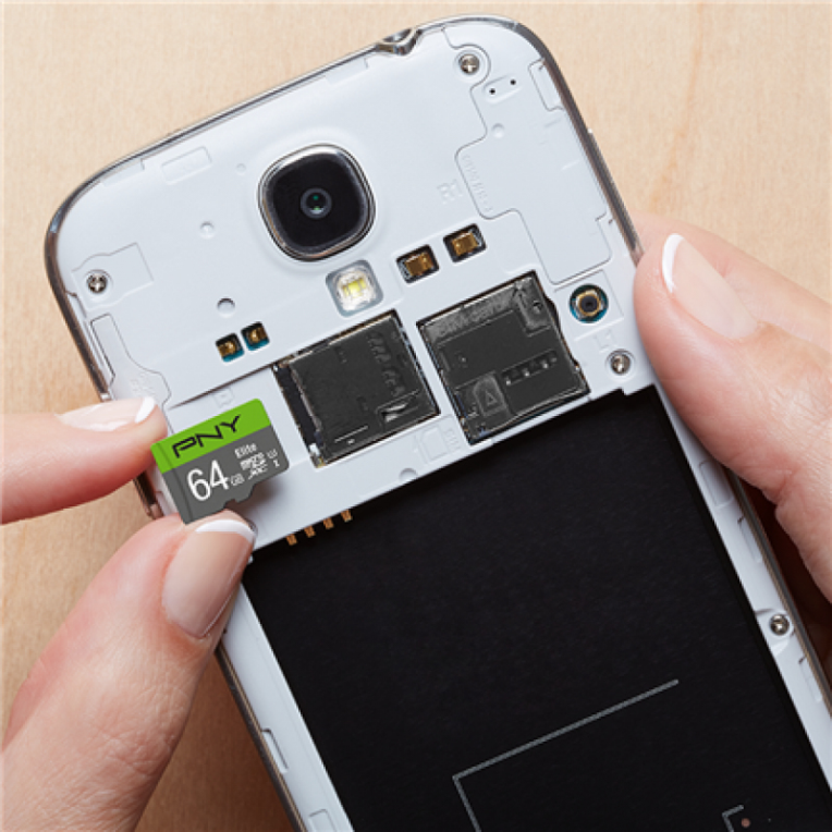 MICRO SD PNY 64GB ELITE UHS-I C10 R100 - detalle