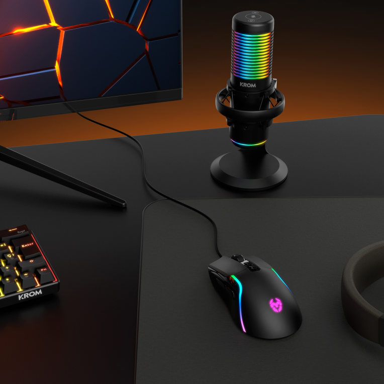 MICROFONO KROM KAZE STREAMING RGB - detalle