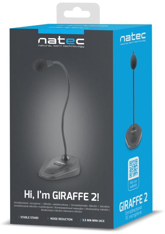 MICROFONO NATEC GIRAFFE 2 OMNIDIRECCIONAL NEGRO - detalle