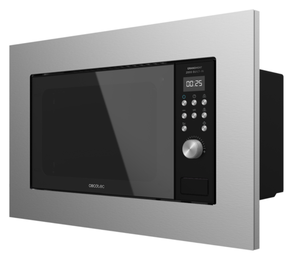 MICROONDAS CECOTEC GRANDHEAT 2000 BUILT-IN STEELBLACK