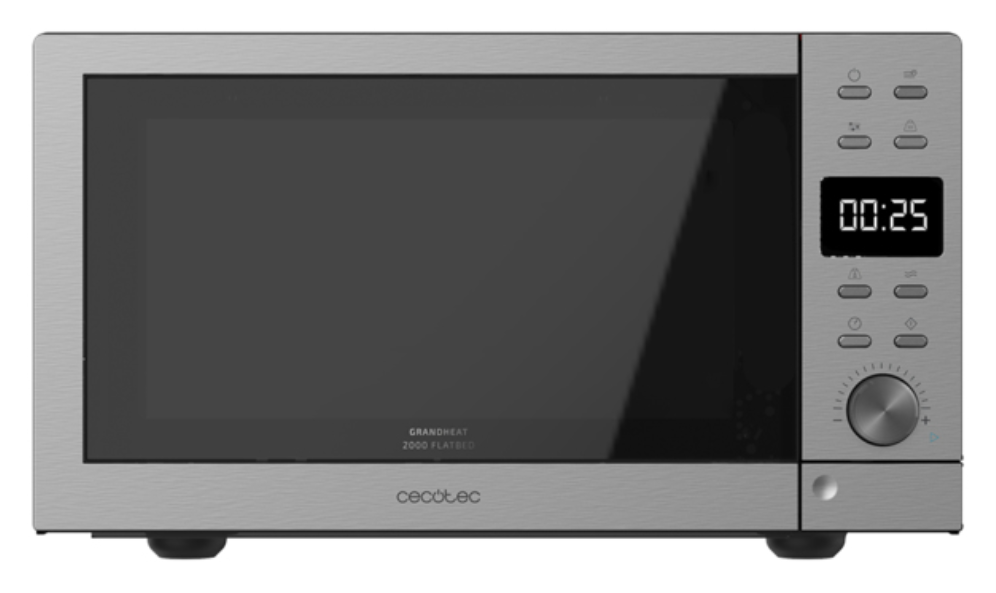 MICROONDAS CECOTEC GRANDHEAT 2000 FLATBED STEEL - detalle
